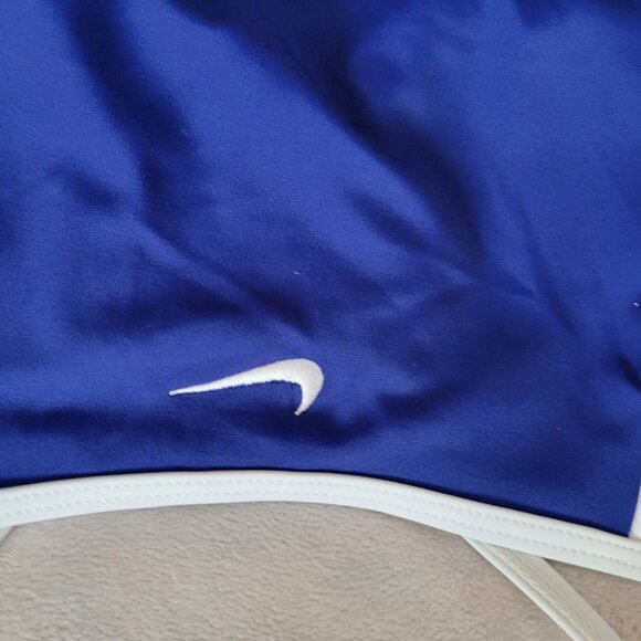Nike Womens Blue One-Piece Swimsuit With White Trim Size 12 - Picture 3 of 4